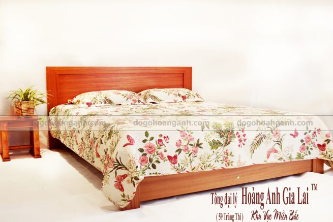 Giường ngủ HN9 mầu gỗ xoan đào