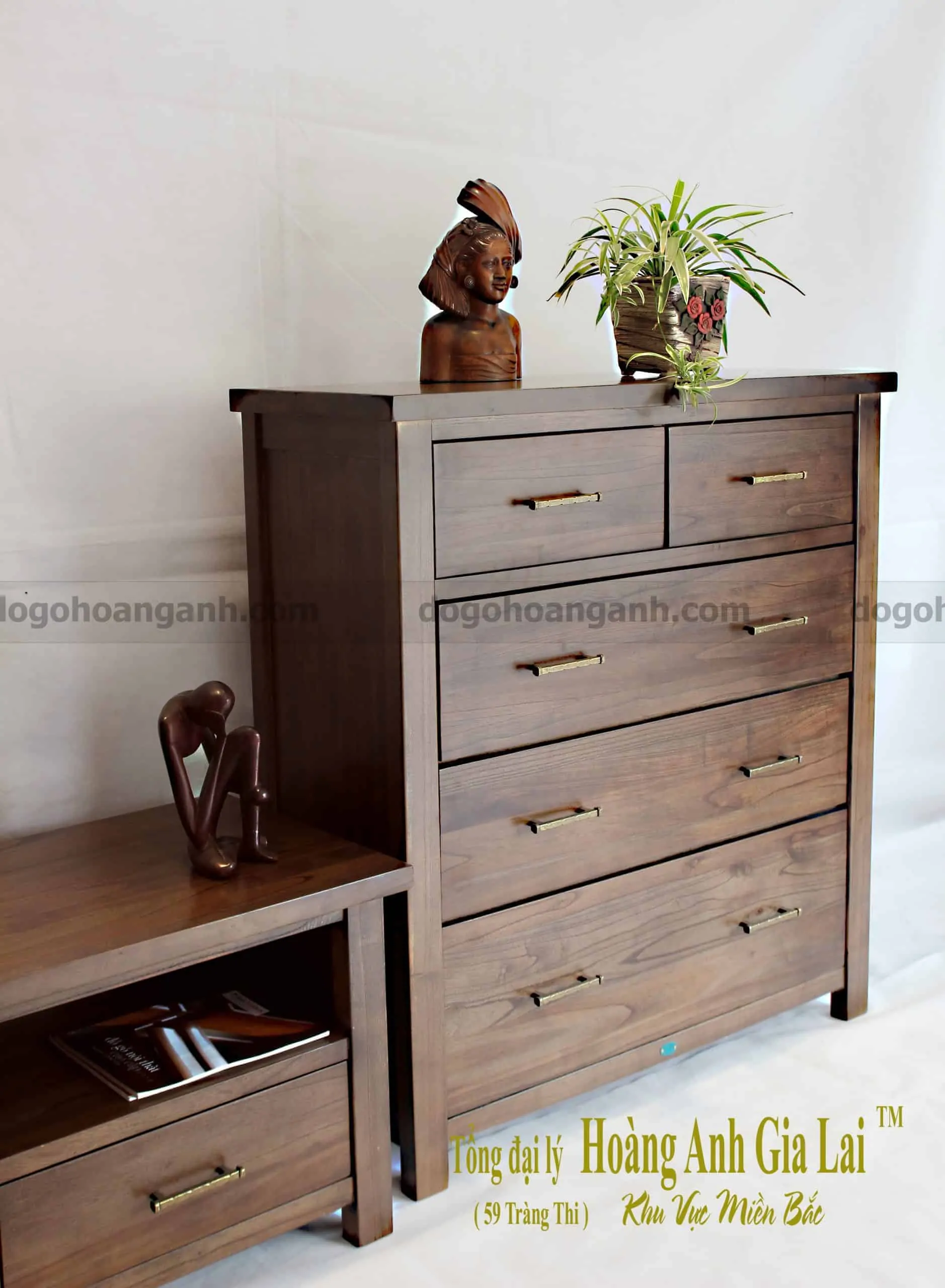 Tủ ngăn kéo xuất khẩu XK 317 màu óc chó