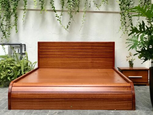 Giường giát phản màu xoan đào tự nhiên